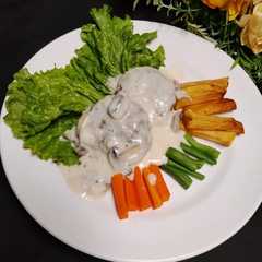 Chicken Patty with Mushroom Sauce-レシピのメイン写真