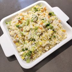 A picture of Brocolli Fried Rice.