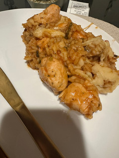 Una foto de Risotto con pollo