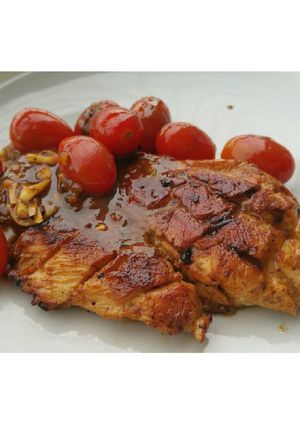 รูปของ เสต็กไก่เกรวี่สไปส์ซี่โยเกิร์ต(สูตรลดความอ้วน)