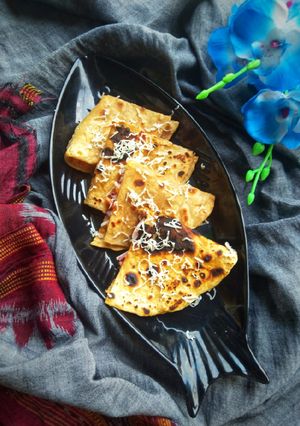 ভেজ রুটি কোয়েসাডিলা (Veg rooti quesadilla recipe in Bengali) রেসিপির প্রধান ছবি