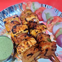 Paneer tikka A picture of Paneer tikka.