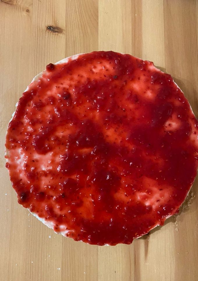 Una foto de Cheesecake de frambuesa light