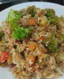 Falso arroz de coliflor tipo yakimeshi a mi manera🍚🥡🍱