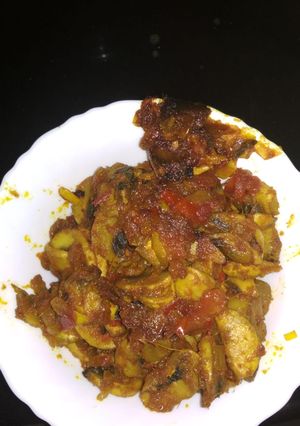 A picture of Mushroom onion fry.