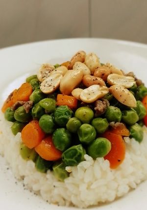 صورة لوصفة رز ببازلياء