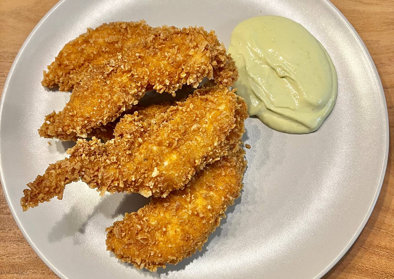 🍗 Pollo frito con salsa de aguacate 🥑