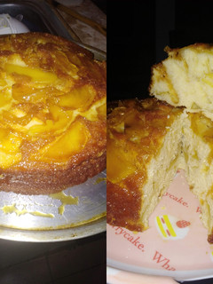 Una foto de Torta invertida de manzanas