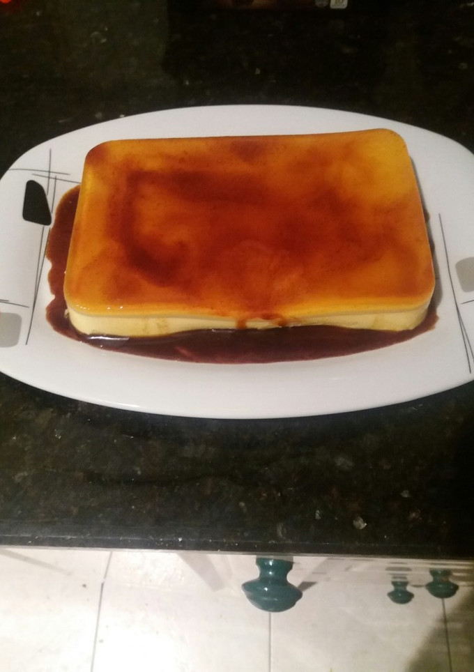 Una foto de Flan de naranja