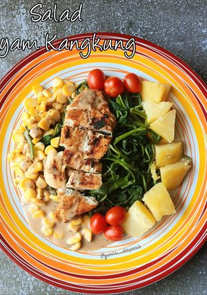 Foto resep Salad ayam kangkung