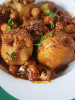 Una foto de Aperitivos de patatas rellenas de carne al gusto