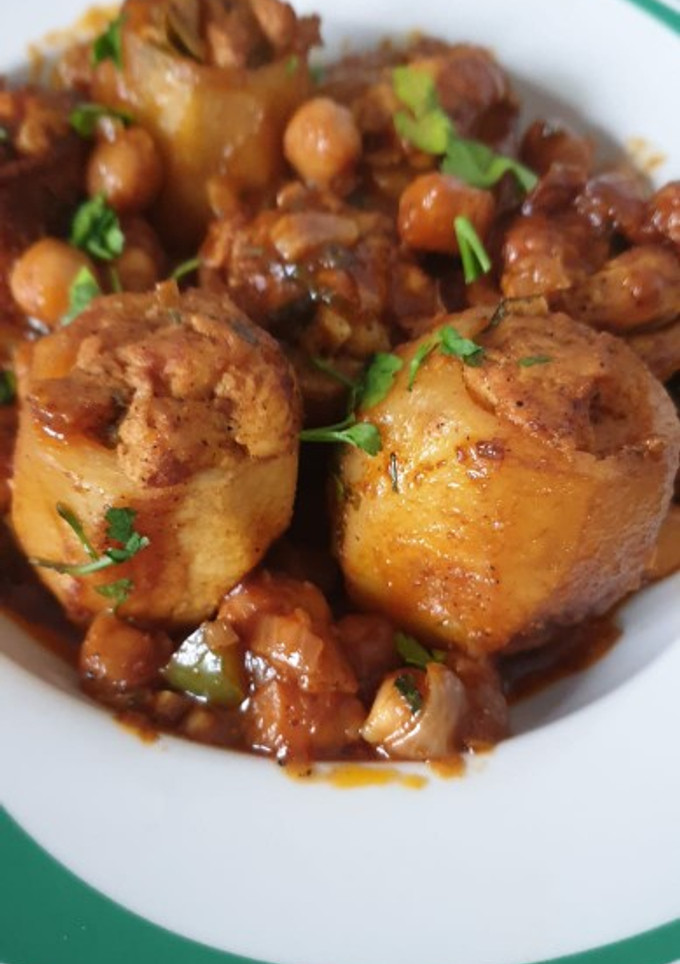 Una foto de Aperitivos de patatas rellenas de carne al gusto