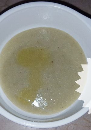 Foto resep Mpasi 6 bulan (Bubur beras coklat + buncis)
