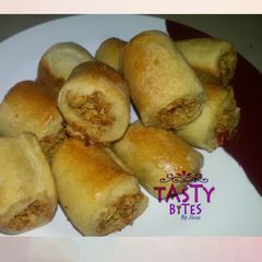 A picture of Chicken rolls.