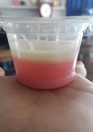 Foto resep Strawberry Pudding with Vanila Vla