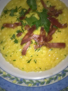 Foto di Risotto zafferano e pancetta croccante