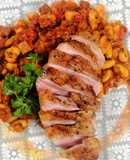 Duck breast with chorizo cassoulet