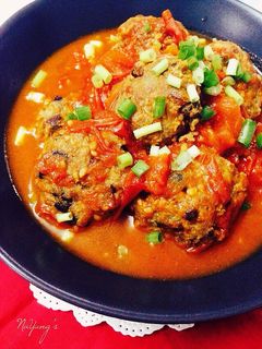 Hình của món Xíu mại sốt cà.