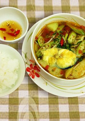 Hình của món Canh chua nấu cá ba sa.