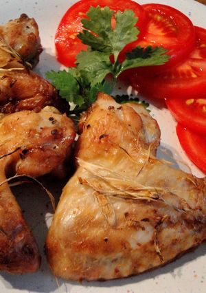 Hình của món Cánh gà nướng sả.