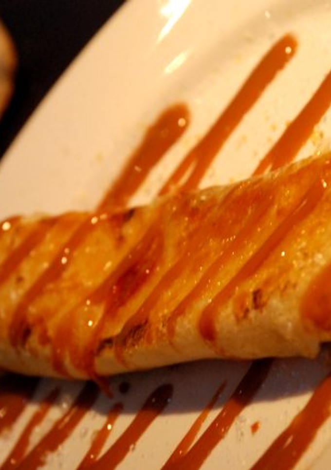 Una foto de Panqueque con dulce de leche 