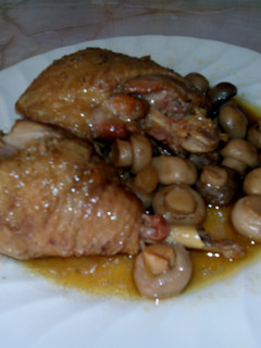 Una foto de Pollo al jerez oloroso