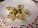 Rollitos con crema de queso y manzana caramelizada