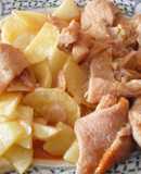 Menudo de res con patatas fritas