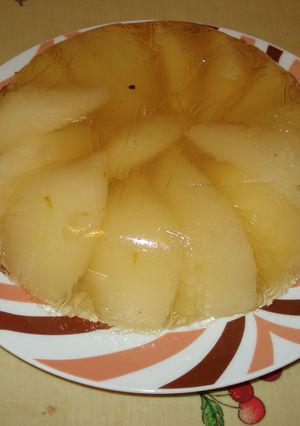 Una foto de Peras en almíbar de verdejo gelatinizado de jacogo 