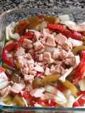 Pimientos asados con atún
