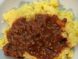 Polenta con salsa de carne