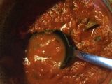 Salsa con carne para fideos
