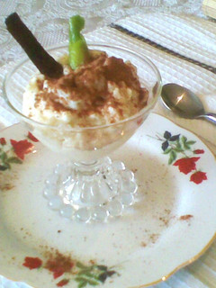 Una foto de Arroz con leche, canela y limón