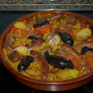 Arroz al horno con caldo de cocido