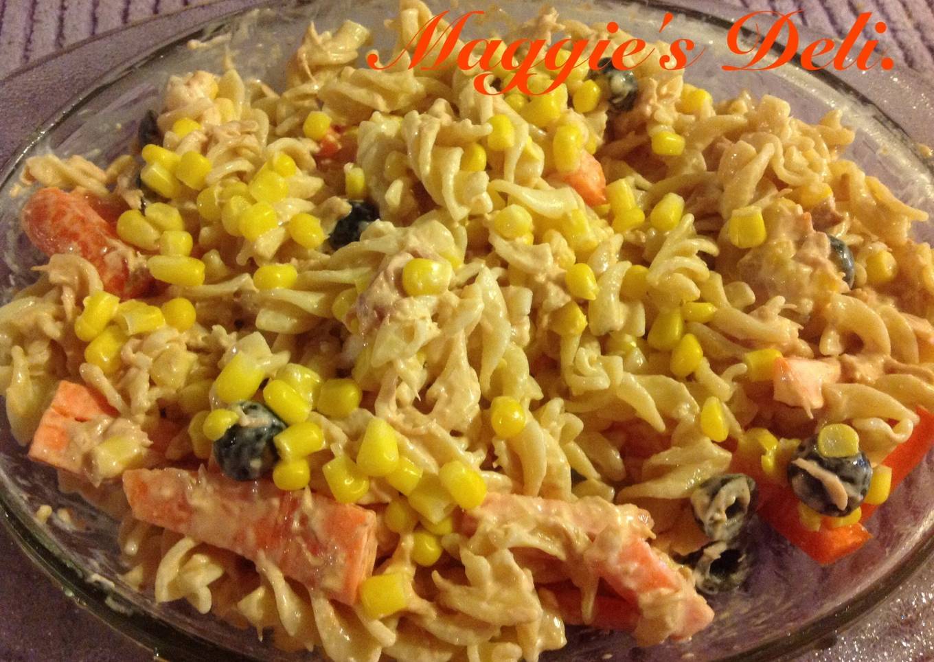 Ensalada de pasta y pollo