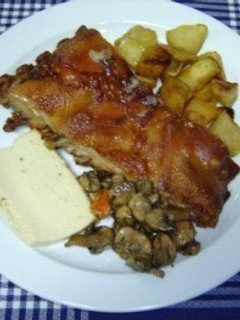 Una foto de Asado de lechona