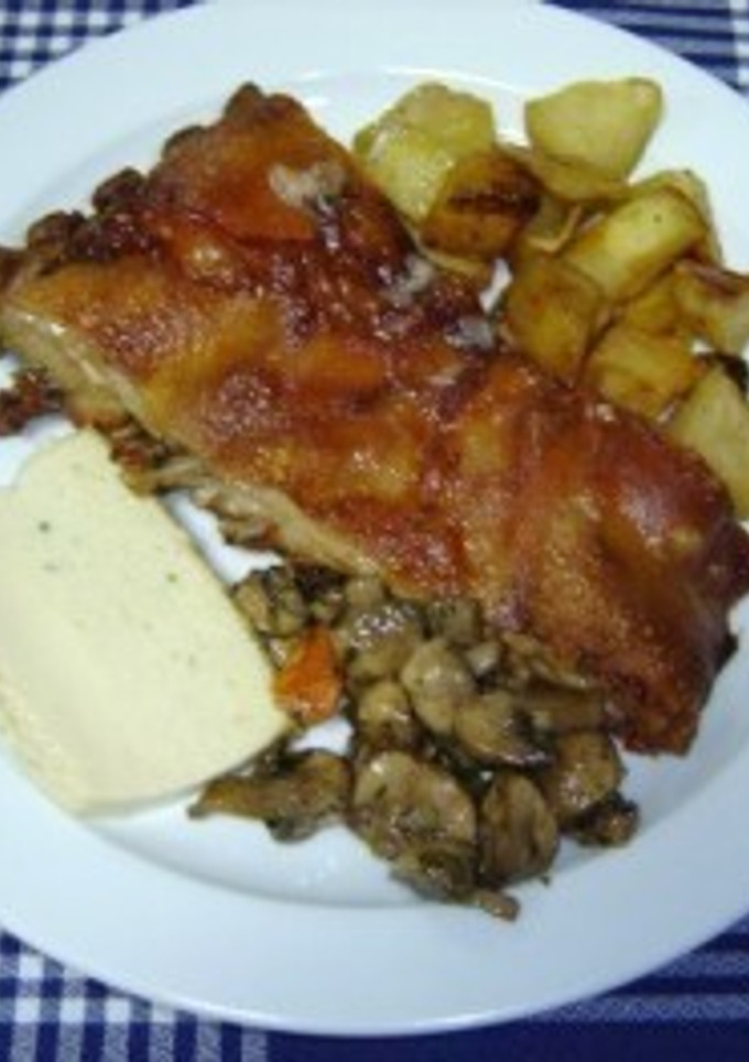 Una foto de Asado de lechona