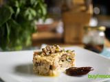 Risotto de berenjena y tomate seco
