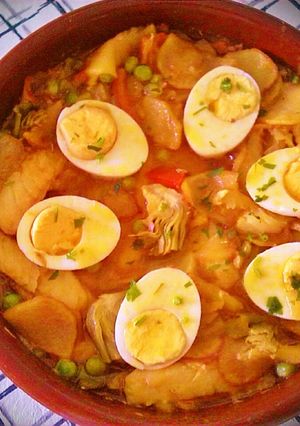 Una foto de Cazuela de Bacalao al estilo Sergi