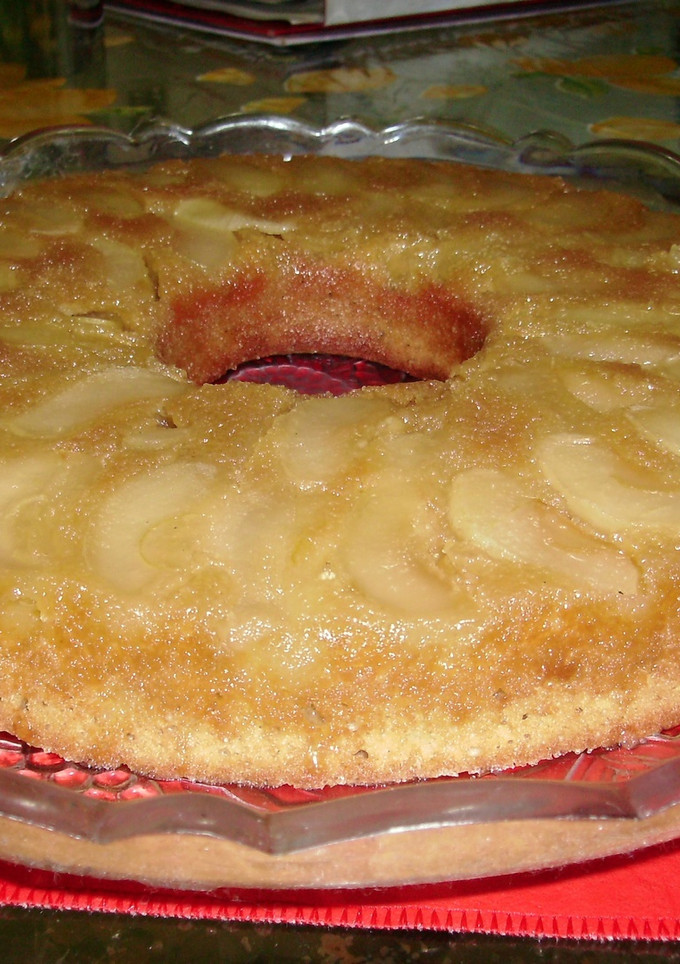 Una foto de Tarta de manzana invertida