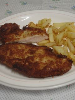 Una foto de Pechugas de pollo rebozadas al queso