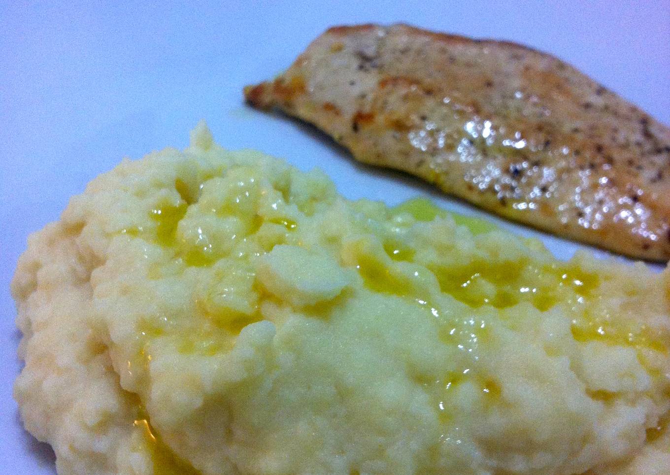 Pechugas y puré de patata