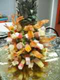 Piña fresca decorada