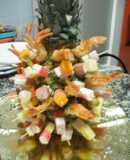 Piña fresca decorada