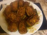 Calabacines rellenos o stuffed zucchini