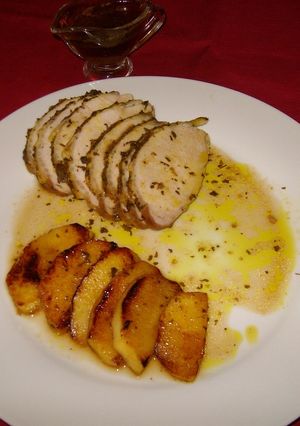 Una foto de Lomo al horno con sidra