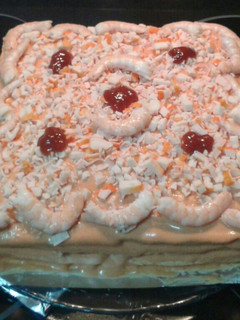 Una foto de Tarta vegetal de marisco