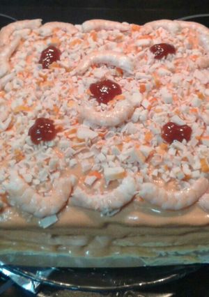 Una foto de Tarta vegetal de marisco