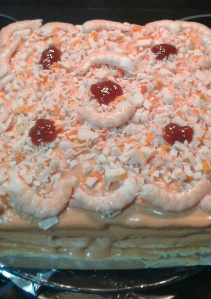 Una foto de Tarta vegetal de marisco