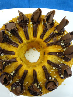 Una foto de Ponqué con higos y dulce de leche